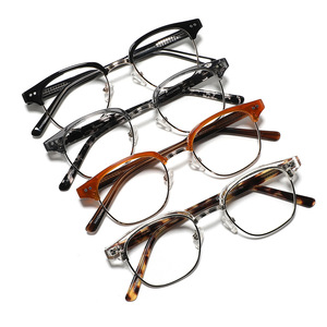 Lunettes demi-cerclées pour hommes, monture optique légère en acétate TR90, design ovale, modèle 8927, verres simples - Product Image 2