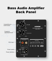 Amplificateur de plaque audio domestique Cloudyx A320W+ 200W en promotion avec entrée RCA et canaux mono/stéréo pour application Hi-Fi