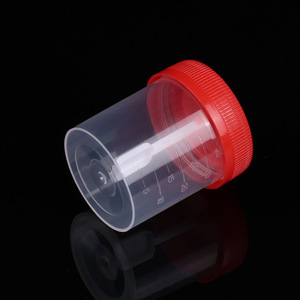 Hisamori 40ml Screw Top <b>Stool</b> Cup <b>Plastic</b> Sampling Cup With Spoon Disposable For Medical Use - Product Image 3