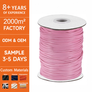 Cordón de Algodón Encerado Trenzado de 2 mm, 80 Metros, Hilo de Algodón Encerado para Etiquetas de Ropa, Manualidades y Bricolaje - Product Image 1