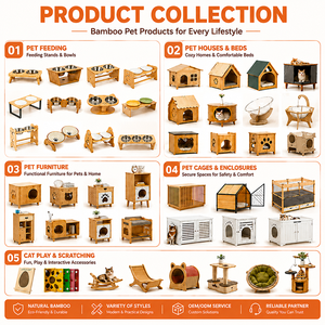 Meuble TV grand format avec 2 tiroirs et table d'appoint en bois pour chien avec coussin et séparateur amovible, type niche pour chien - Product Image 4