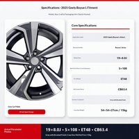 Jante en alliage d'aluminium de 19 pouces de qualité supérieure, remplacement direct OE, pièces détachées automobiles compatibles avec Geely Boyue L Galaxy L7