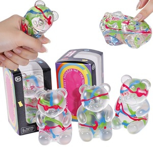 Jouet Squishy BT Kawaii Ours Dessiné à la Main en Maltose, Super Doux, à Rebond Lent, Transparent, Anti-Stress, Jouet à Presser pour Adultes - Product Image 1