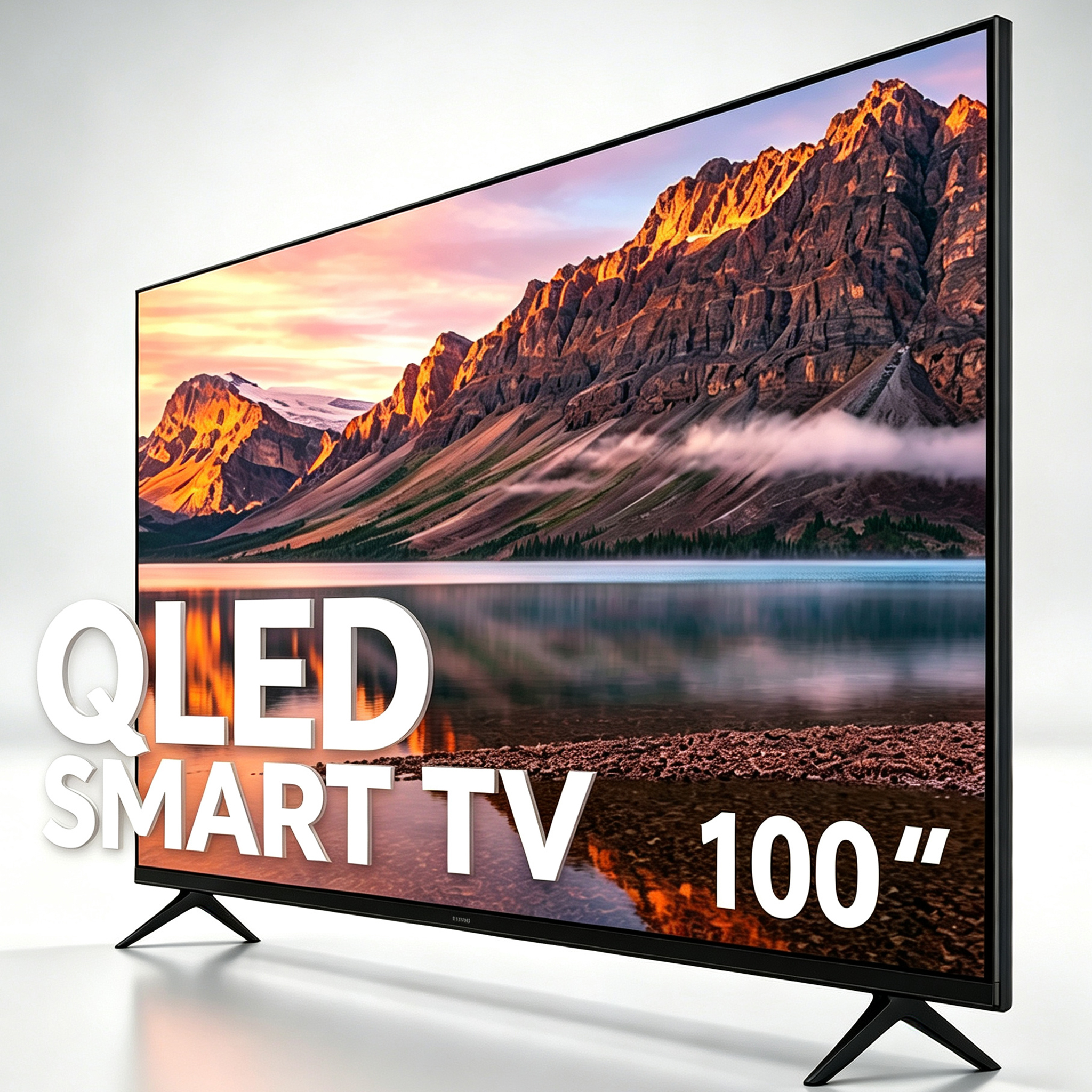 <strong>2026</strong> New 100 Inch Frameless QLED Smart <strong>TV</strong>, <strong>4K</strong> UHD Android 15 Television <strong>LED</strong> Display for Home, for Hotel and Business Meeting Use