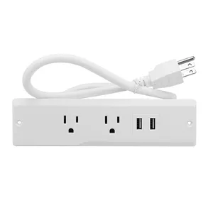 Fabrieksprijs Etl Vermeld Ons Standaard 2 Verkooppunten 2 USB-A 2.4/3.1a Nema 5-15 Voor Kantoor Desktop Stekkerdoos