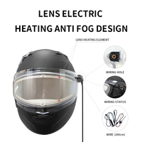 Casque modulaire de moto Yijia Optical DOT pour hommes et femmes, avec visière rabattable, anti-buée, chauffant, pour la neige et la motoneige