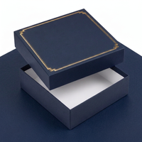 Boîte cadeau de luxe rigide avec couvercle et base en papier d'art pour bijoux, montres, bracelets, colliers, présentation en magasin