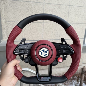 <span class=keywords><strong>Volante</strong></span> Deportivo R-Line de Cuero Semiperforado con Detalles en Carbono para Volkswagen VW <span class=keywords><strong>Golf</strong></span> 5 6 7 R MK6 MK7 MK8 Jetta Passat B8 Polo Tiguan GTI - Product Image 2