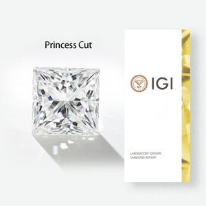 เพชรแล็บโกรว์ Starsgem 1 กะรัต 2 กะรัต CVD รูปทรงสี่เหลี่ยมเจ้าหญิง ได้รับการรับรองจาก IGI สี D ความสะอาด VS1 VVS2 เพชรสร้างในห้องแล็บแบบเม็ดเดี่ยว - Product Image 1