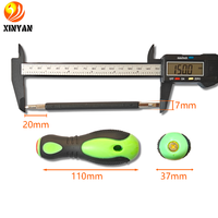 Destornillador profesional con aislamiento y doble voltímetro LED, punta magnética fuerte, mango de PVC anticaída, puntas Phillips de 7mm/6.5mm