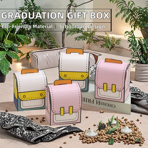 Recycled Materials Graduation Schoolbag Shape <b>Gift</b> <b>Box</b> for Graduation Celebrations - Product Image 2