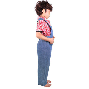 Disfraz de granjero para niños con sombrero de paja y traje de cultivo de trigo para cosplay y desfiles de moda - Product Image 4