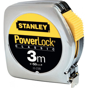 ตลับเมตร Stanley PowerLock Classic 3 เมตร แบบเมตริก พร้อมระบบดึงกลับอัตโนมัติ - Product Image 1