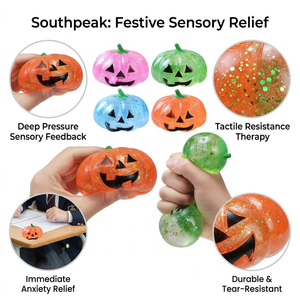 Southpeak Mochi Hand Therapy Squishy Factory Outil <span class=keywords><strong>de</strong></span> soulagement <span class=keywords><strong>de</strong></span> l'anxiété pour le soutien du TDAH et <span class=keywords><strong>de</strong></span> l'<span class=keywords><strong>autisme</strong></span> Jouet sensoriel fantôme anti-stress Halloween - Product Image 2