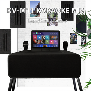 CHHCKARAOKE KV-M11 Home Theatre Karaoke Machine 10.1-inch Capacitive Touch Screen for V5.3 Voice Control 2 Built-in Mics - Product Image 2