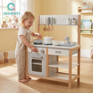 Ensemble de <span class=keywords><strong>cuisine</strong></span> éducatif interactif et écologique personnalisable Asweets pour enfants, maison de jeu <span class=keywords><strong>en</strong></span> <span class=keywords><strong>bois</strong></span> - Product Image 4