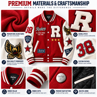 Blouson universitaire vintage multi-badges en chenille brodée, personnalisé, avec manches en fausse fourrure et cuir, style streetwear, manteau de baseball – Fabricant