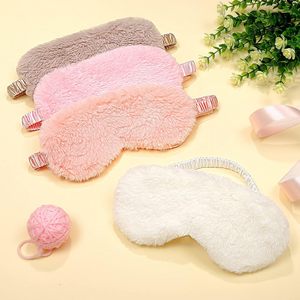 Masque de sommeil en peluche, soie et satin, doux, occultant, coloré, pour enfants, femmes, hommes, avec logo personnalisé OEM - Product Image 3
