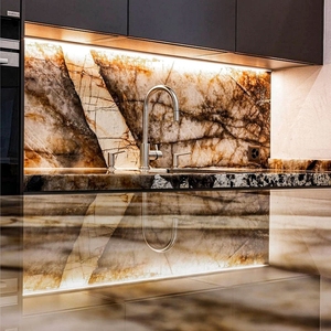 Dalles de granit de luxe en pierre du Brésil, Patagonie, panneaux de pierre frittée pour comptoir, table, mur, salon - Product Image 3