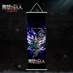 Póster de Tela Colgante de 70*25cm con 3000 Diseños de Anime Japonés de ATTACK on TITAN, Póster Enrollable para Pared, Empaquetado en Bolsa OPP por Unidad - Product Image 2