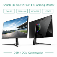 Monitor para Juegos OEM de 32 Pulgadas, 2K, 180Hz, Fast-IPS, Carcasa y Embalaje con Logotipo Personalizado, Directo de Fábrica, Muestra en 10 Días, Garantía de 730 Días