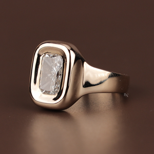 Bague en diamant de laboratoire de 2 carats pour femme, or 14 carats certifié, bijoux fins de luxe pour fiançailles, mariage, cadeau d'anniversaire - Product Image 3