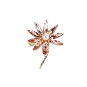 Nuevo Broche de Árbol de Coco de Cristal para <span class=keywords><strong>Mujer</strong></span>, con Perlas y Diamantes de Imitación, Diseño de Hoja y Flor, Estilo Coreano, Accesorio de Lujo Ligero para Abrigo - Product Image 5