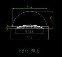 Lente de Vidrio Borosilicato de 78 mm para Proyector LED