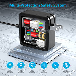 Chargeur rapide USB-C GaN PD 65W avec protection OTP pour ordinateur portable et téléphone - Adaptateur d'alimentation électrique universel - Product Image 6