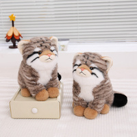 Vente en gros d'usine OEM : Peluche réaliste Chat de Pallas, jouet en peluche doux et moelleux, poupée manuelle pour décoration intérieure et cadeau pour enfants
