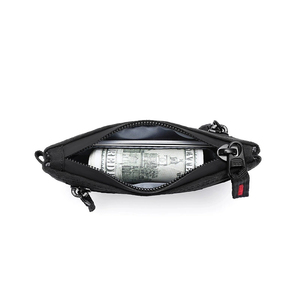<span class=keywords><strong>Portacarte</strong></span> di Credito Sottile con Cerniera, Mini Portafoglio RFID, Piccola Borsa Portamonete, Astuccio con Zip, Portafogli Corti Neri, Porta Carte Bancarie per Uomo - Product Image 4