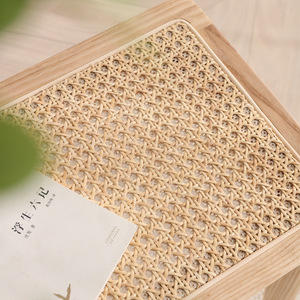 Solid Wood Rattan Dressing <b>Stool</b> Ash Wood Square Home Bedroom <b>Stool</b> Modern Minimalist Design Durable Furniture - Product Image 3