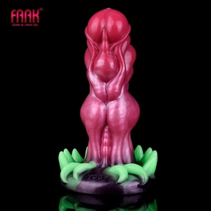 Fantasy Knot <b>Dildo</b> With Sucker Textured Satisfaction Monster Penis Silicone Anal Plug Luminous Sex Toys for Women - Product Image 1