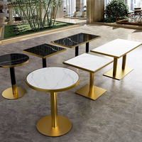 Tables de restaurant en marbre de style industriel, chaises et mobilier d'hôtel, tables à café rapides avec pieds en métal – Vente en gros à chaud
