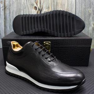 Luxurious High-End Retro-Style Business <b>Waterproof</b> Slip-Resistant Shock-Absorbing Breathable Rubber Men's <b>Shoes</b> - Product Image 3