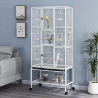 Fabricant classique grand XL empilable éleveur personnalisé grande volière en métal élevage perroquet Pigeon Cage à oiseaux de compagnie avec diviseur