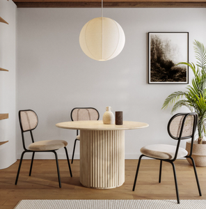 Mesa de comedor redonda MDF moderna de Gran oferta | Diseño compacto para espacios pequeños - Product Image 1