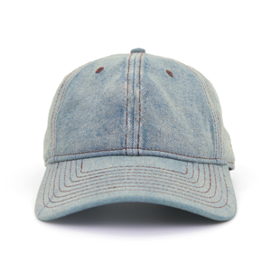 Retro 6 Tấm Đường Cong Brim Vừa Hồ Sơ Cap Với Có Thể Điều Chỉnh Kim Loại Khóa Hat Cổ Điển Rửa Sạch Denim Cổ Điển Mũ Bóng Chày - Product Image 2