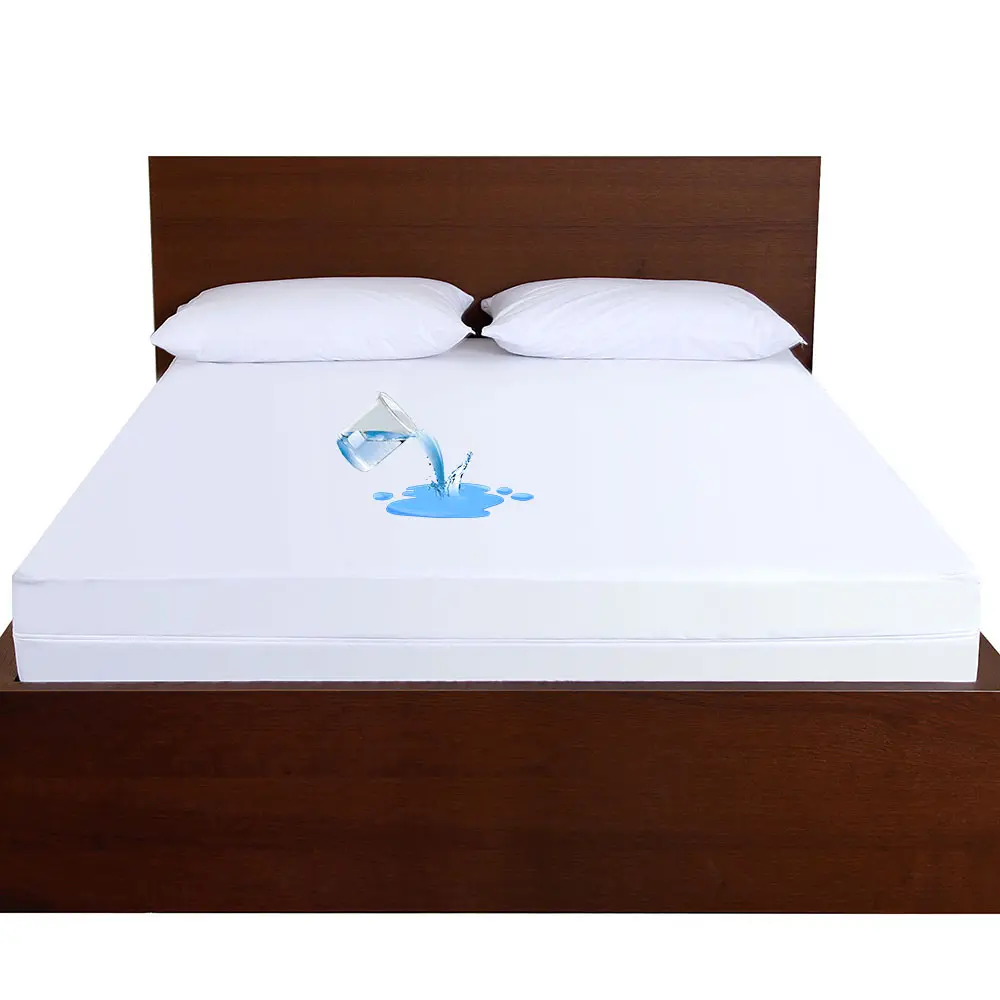 factory price breathable soft cotton bed cover mattress cover zipnclic waterproof with closure