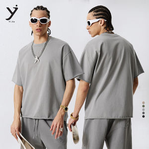 Venta caliente logotipo personalizable ligero 310 g 100% algodón hombres camiseta de alta calidad transpirable hombres camisetas vintage - Product Image 1