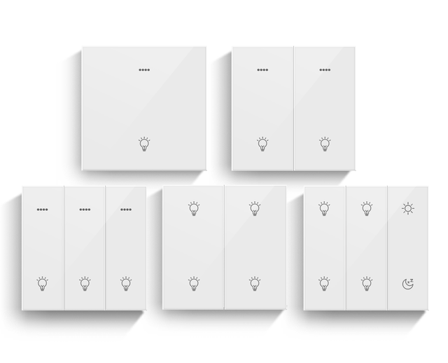 2026 Golden Security AG Glass Tuya Smart Zigbee Neutral and Live APP Wall Switch UK with Compatible Alexa Google Voice Control