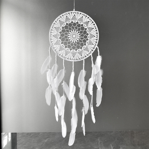 <span class=keywords><strong>Atrapasueños</strong></span> de Encaje con Plumas Blancas y Borlas de Macramé, Estilo Bohemio, <span class=keywords><strong>Atrapasueños</strong></span> Grande <span class=keywords><strong>para</strong></span> Colgar en la <span class=keywords><strong>Pared</strong></span>, Decoración del Hogar - Product Image 3