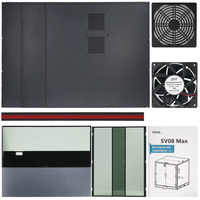 Boîtier ouvert en métal et verre trempé avec chaîne de guidage et ventilateur filtrant pour Sovol SV08 Max - Vente chaude