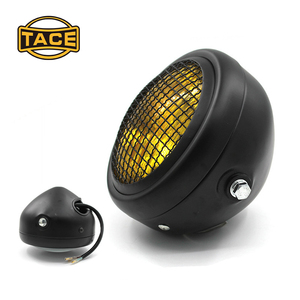 Phare de moto rétro CG125 avec grille de protection, phare universel à faisceau haut/bas - Product Image 6