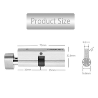 Serrure de porte en gros norme européenne BK laiton SS zinc pour toilette publique salle de bain toilette cylindre 70mm
