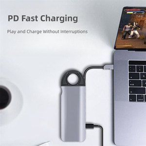 <span class=keywords><strong>Hub</strong></span> USB-C 10 en 1, adaptateur multiport de type C, séparateur USB3.0 3.5MM HDMI SD TF pour MacBook, station d'accueil en aluminium - Product Image 4