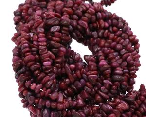 Cuentas de Corindón Rojo Rubí, Cuentas de Piedras Preciosas Naturales, Hilo de 34 Pulgadas, Suministros para la Fabricación de Joyas - Product Image 1