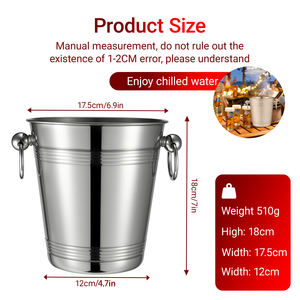 Secchiello per Ghiaccio da 3 Litri, Contenitore per Bevande in Acciaio Inox a Doppia Parete Isolato, Mantiene il Ghiaccio Congelato Più a Lungo per Club, Feste e Bar - Product Image 2