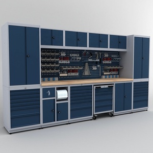 Hệ thống tủ dụng cụ mô-đun bằng kim loại bền cao cho gara sửa chữa ô tô, xưởng với xe đẩy dụng cụ - Product Image 5