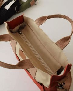 New <b>Canvas</b> Shoulder Crossbody Small Mini <b>Canvas</b> <b>Tote</b> Bag with Custom Logo - Product Image 2